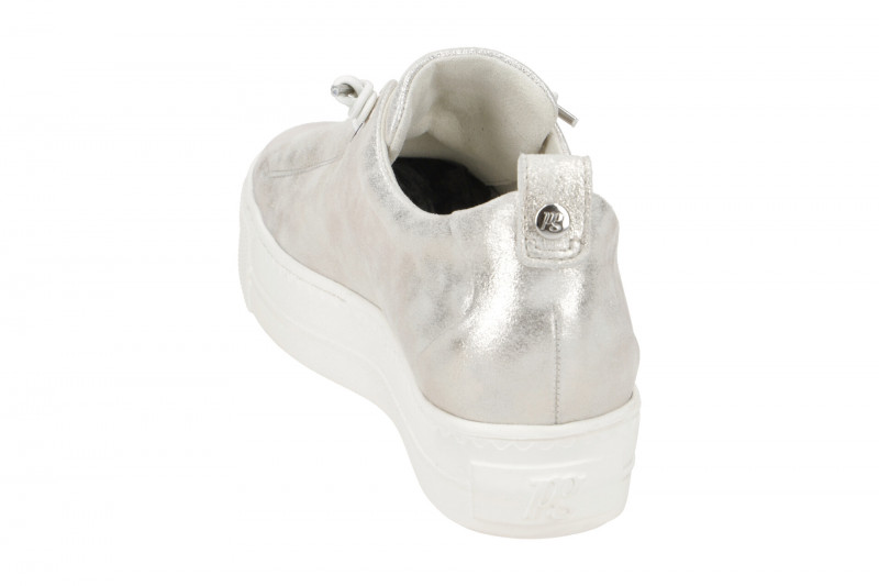 Paul Green Sneaker Plateau Schuhe silber grau metallic 5017