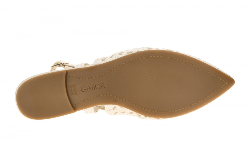 Gabor Sling Pumps creme weiß Flecht-Optik 81.631.21