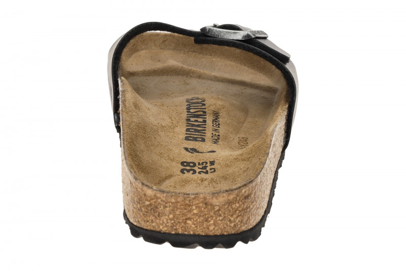 Birkenstock Madrid BS Pantolette schwarz grau metallic SCHMAL 1021532