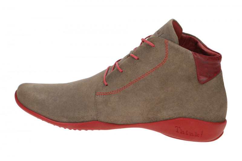 Think Stone Herren Stiefelette grau rot 502
