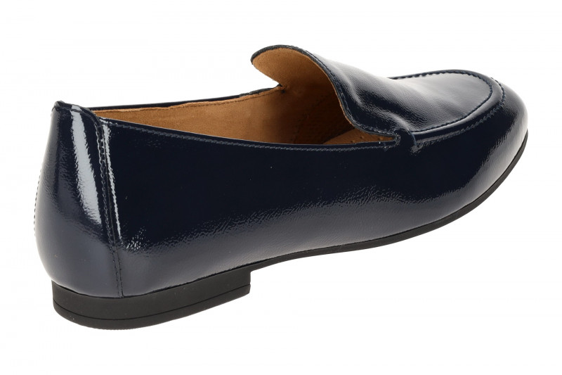 Gabor Schuhe Slipper blau Lack Mokassin 45.214.96