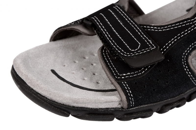 Geox S.Strada Sandale in schwarz grau U1124M