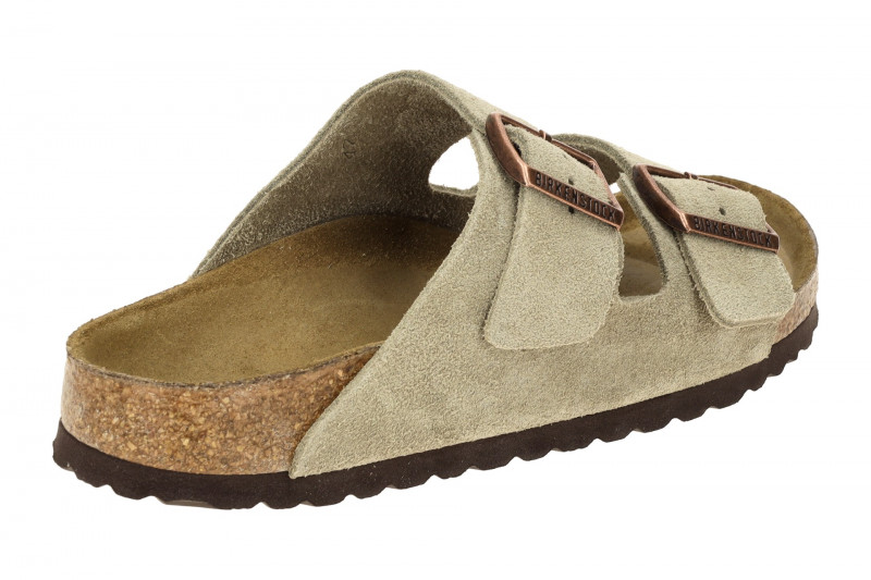 Birkenstock Arizona BS Pantolette taupe grau SCHMAL 51463
