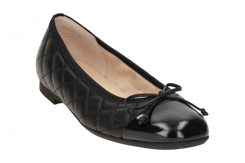 Gabor comfort Ballerina schwarz Nappa gesteppt 62.612.57