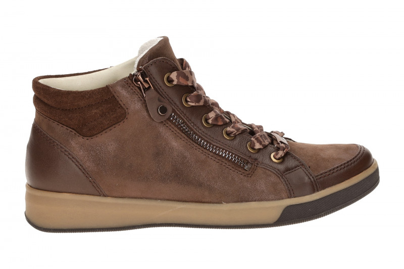 ARA Rom Schuhe braun Schimmer Mid-Cut Sneaker 12-14499