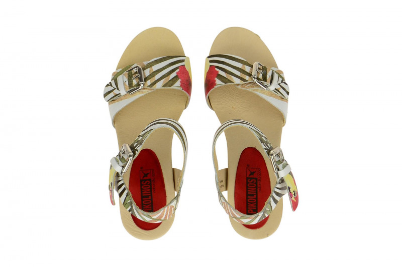 Pikolinos Bali Sandale weiß Blumen W7F-PR0593