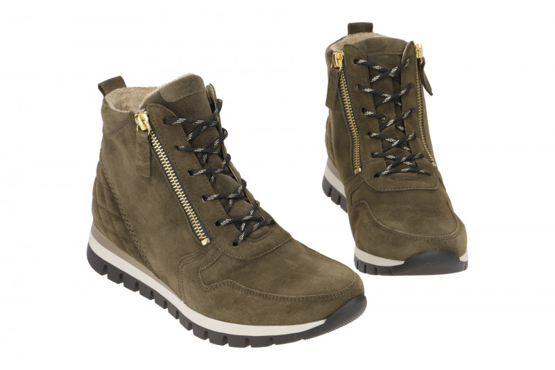 Gabor Stiefel grün oliv H-Weite 96.455.33
