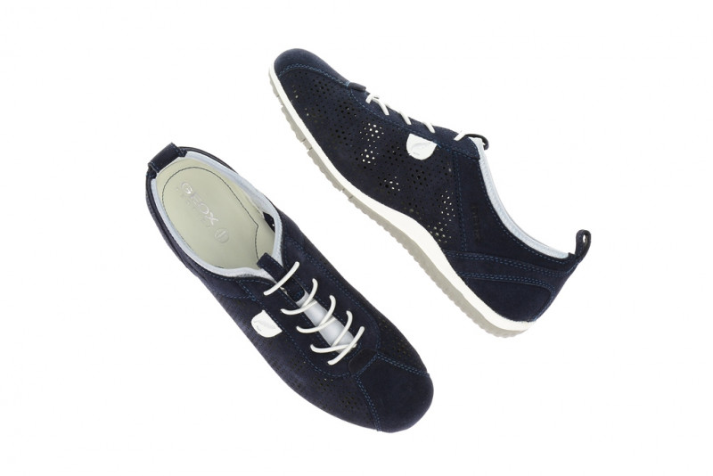 Geox Vega Schuhe in navy dunkelblau Slipper D4209A