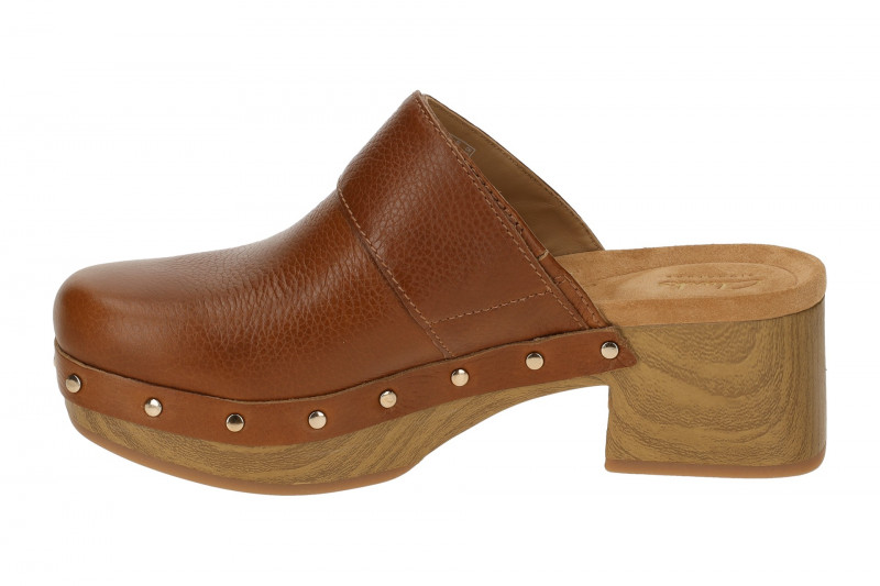 Clarks Sivanne Sun Pantolette braun Plateau Clogs