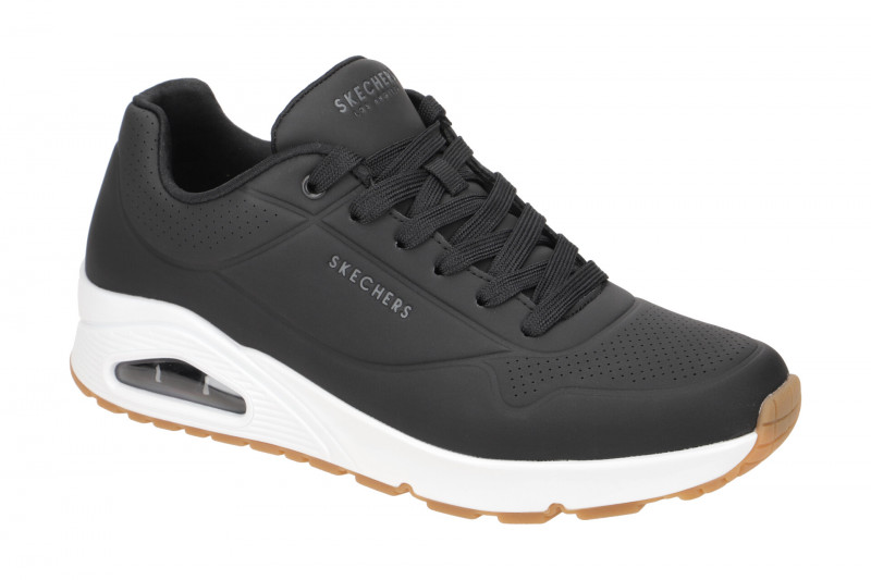 Skechers Uno Schuhe schwarz weiß Sneakers 52458