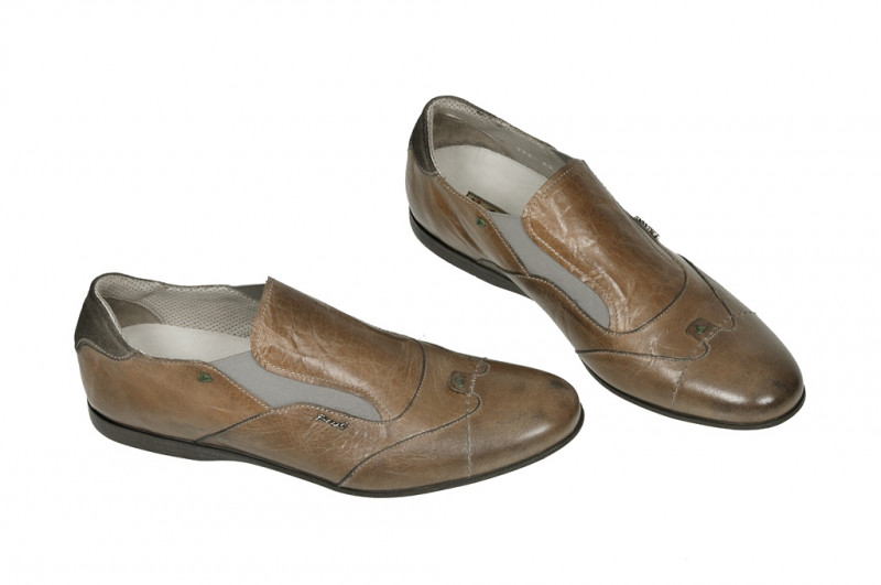 Bello Schuhe D292 beige braun Slipper