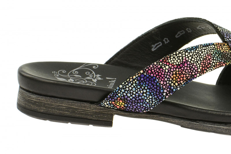 Think Pantolette Sande schwarz multicolor - 4-84546-03