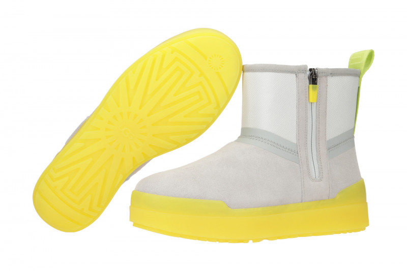 UGG Classic Tech Mini Stiefel Boots grau gelb