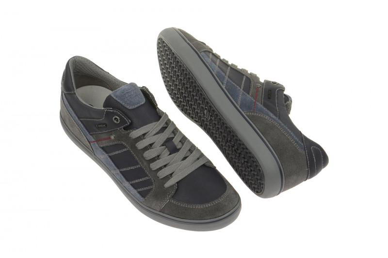 Geox Respira Box F Sneakers in blau grau Herrenschuhe