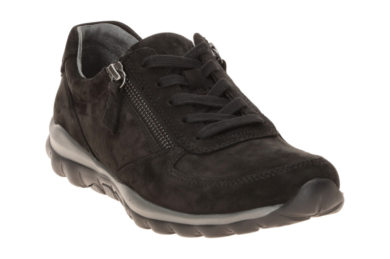 Gabor RollingSoft Schuhe schwarz Nubuck 0100.01.001