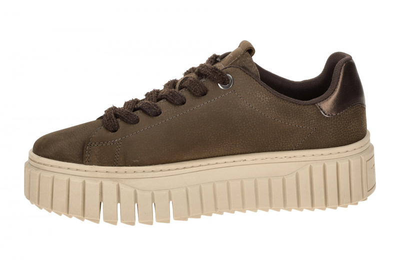 Tamaris Schuhe Plateau Sneaker braun mocca Nubuck 23702
