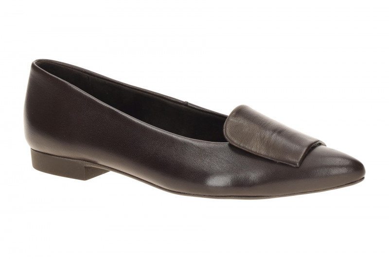Paul Green Ballerinas braun mocca Leder-Kappe 3792