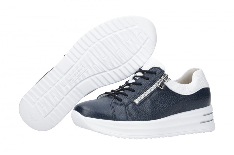 Waldläufer Arianna Plateau Schuhe blau weiß 755006