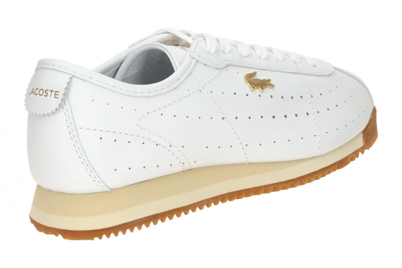 Lacoste Club Low Sneakers Damen Schuhe weiß gold 0177