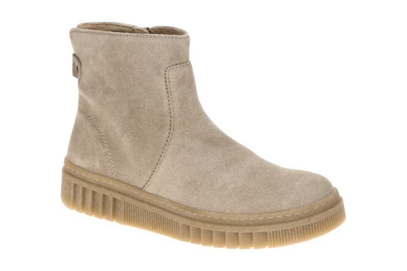 Gabor Stiefelette hellgrau Zip Boots Velour H-Weite 8008.02.003