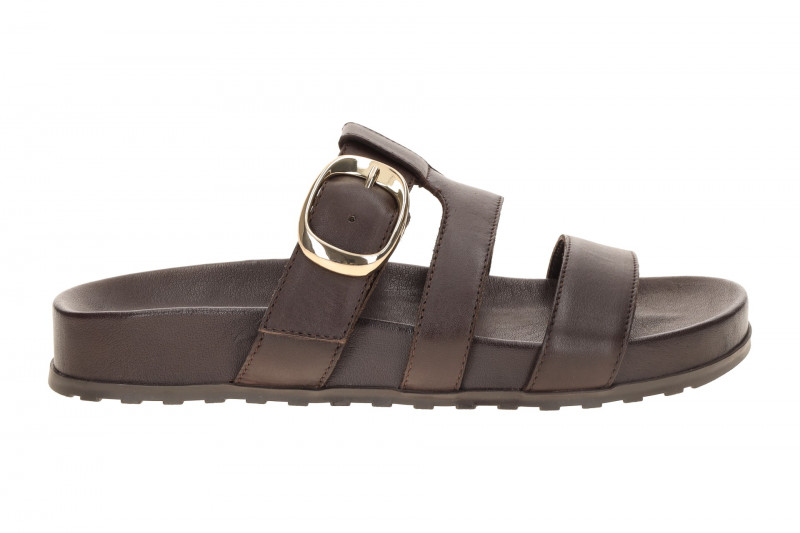 Paul Green 6171 Riemchen Pantolette dunkelbraun moro