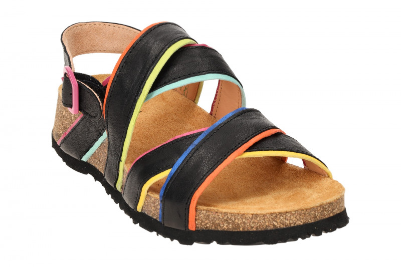 Think Koak Kreuzriemen Sandale schwarz kombi 953