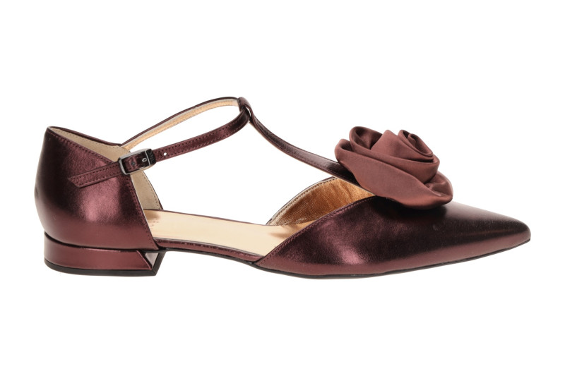 Högl Blossom Ballerina Schuhe dunkelrot T-Steg D`Orsay 1841