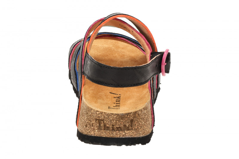 Think Koak Kreuzriemen Sandale schwarz kombi 953