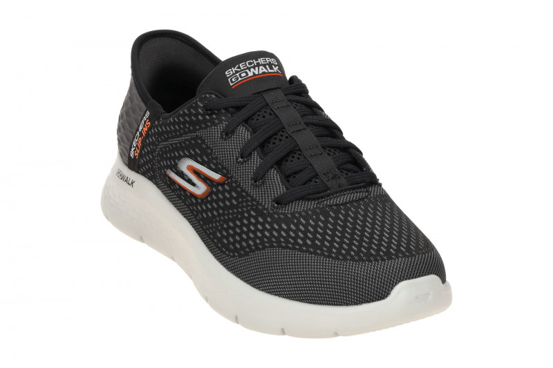 Skechers Go Walk Flex Schuhe grau schwarz Slip-In 216505