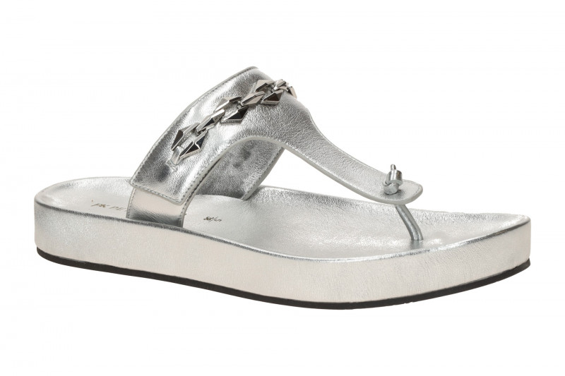 Peter Kaiser Zehentrenner Plateau Pantolette silber metallic 77105
