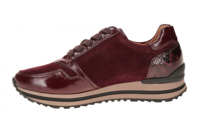 Gabor comfort Sneaker Schuhe rot berry Samt Lack H-Weite 6021