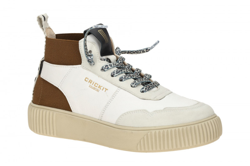 CRICKIT Rebeka Stretch Mid Sneaker weiß braun
