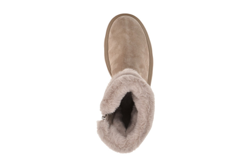 Paul Green Winter Stiefel beige Warmfutter Fellkragen 8327
