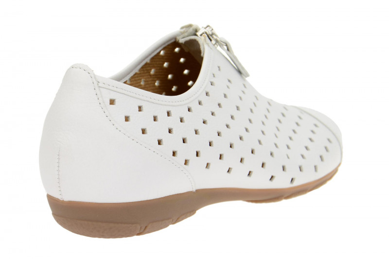 Gabor Schuhe Slipper weiß gelocht