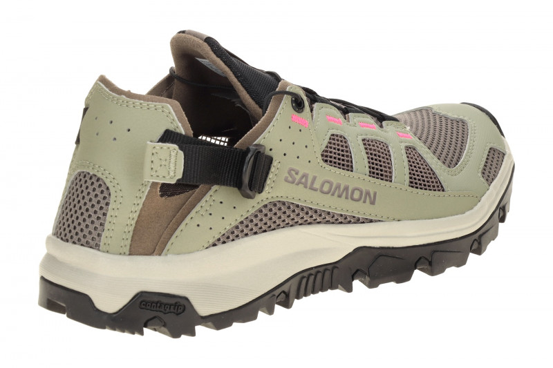 Salomon Techamphibian 5 Schuhe grau grün Damen 491106