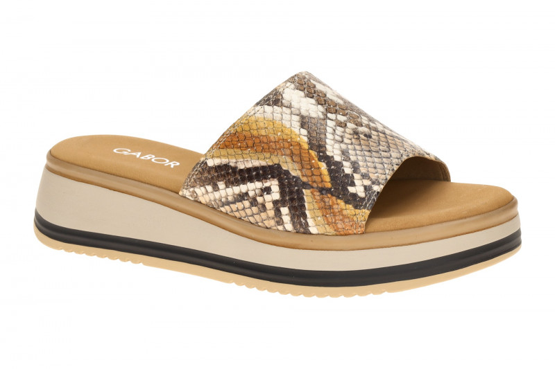 Gabor Plateau Pantolette braun Python 82.740.82
