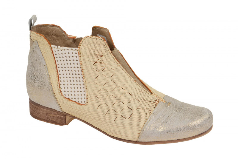 Charme Sommer Stiefelette beige silber 0740