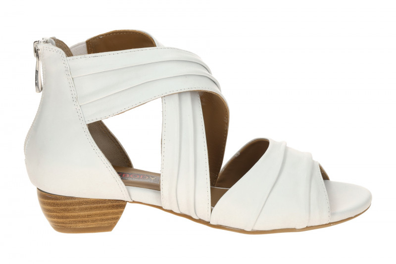 Everybody Jobas Sandalette weiß Glattleder