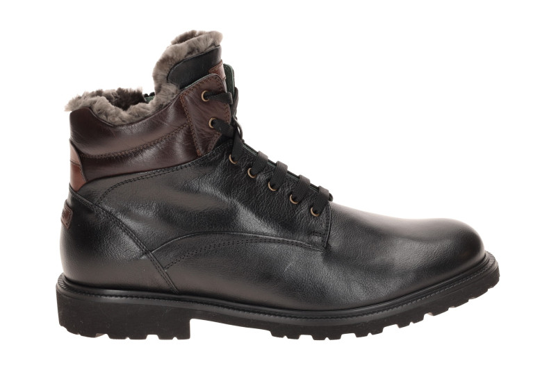 Galizio Torresi Winter Stiefelette schwarz braun Lammfell 325168