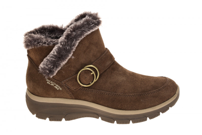 Skechers Easy Going Stiefelette braun choco Schlupf Boot Slip Ins