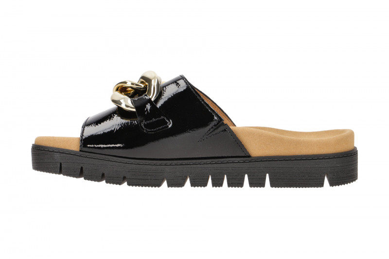 Gabor Glamour Pantolette schwarz Lack 83.743.97