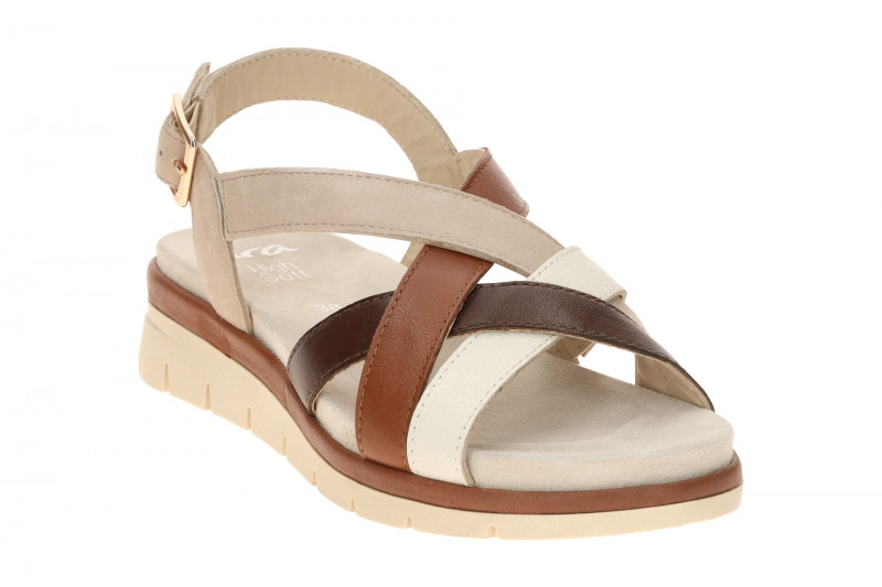 ara Cambridge Sandale grau braun Kreuzriemchen 12-26508