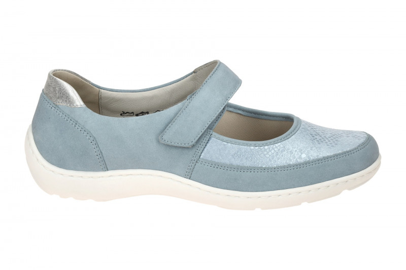 Waldläufer Henni Mary-Jane Schuhe hellblau H-Weite OrthoTritt 496H33