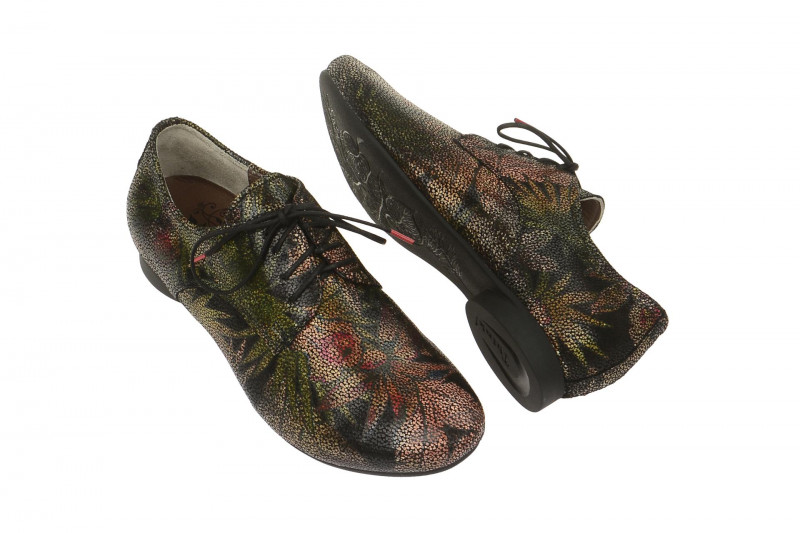 Think Guad Schuhe schwarz Blumen 7-87270-09