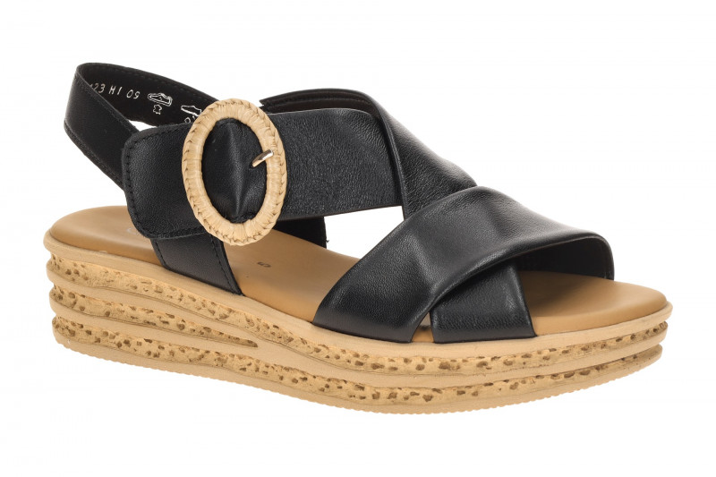 Gabor Plateau Sandale schwarz Nappa 84.556.27