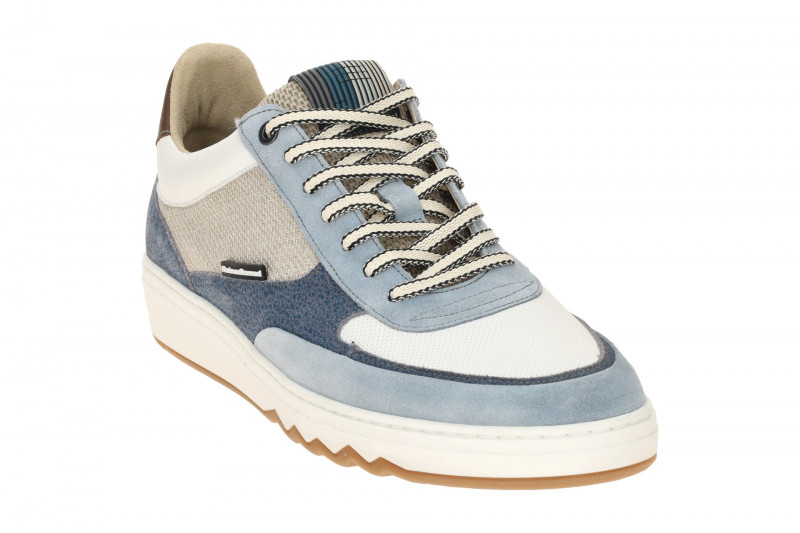 Floris van Bommel De Kupster Schuhe blau weiß Sneaker 10143