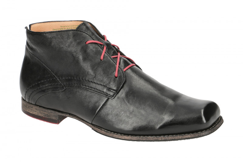 Think Guru Herren Stiefelette schwarz rot