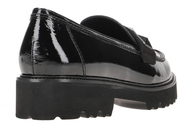 Gabor Schuhe Slipper schwarz Lack 35.243.97