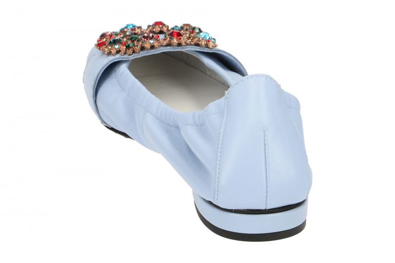 K&S Malu Ballerinas hell-blau gold 10460