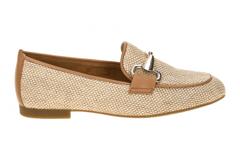 Gabor Slipper Loafer beige braun Bast 85.214.48